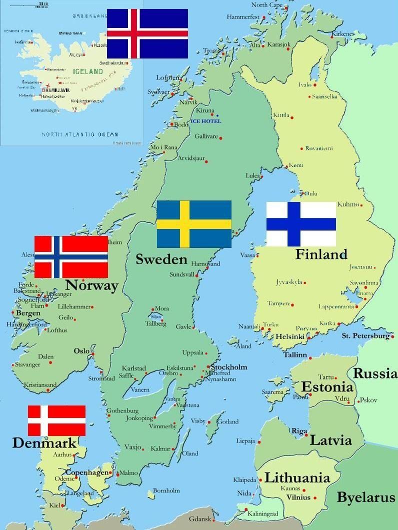 Mapa Finlandii kraju