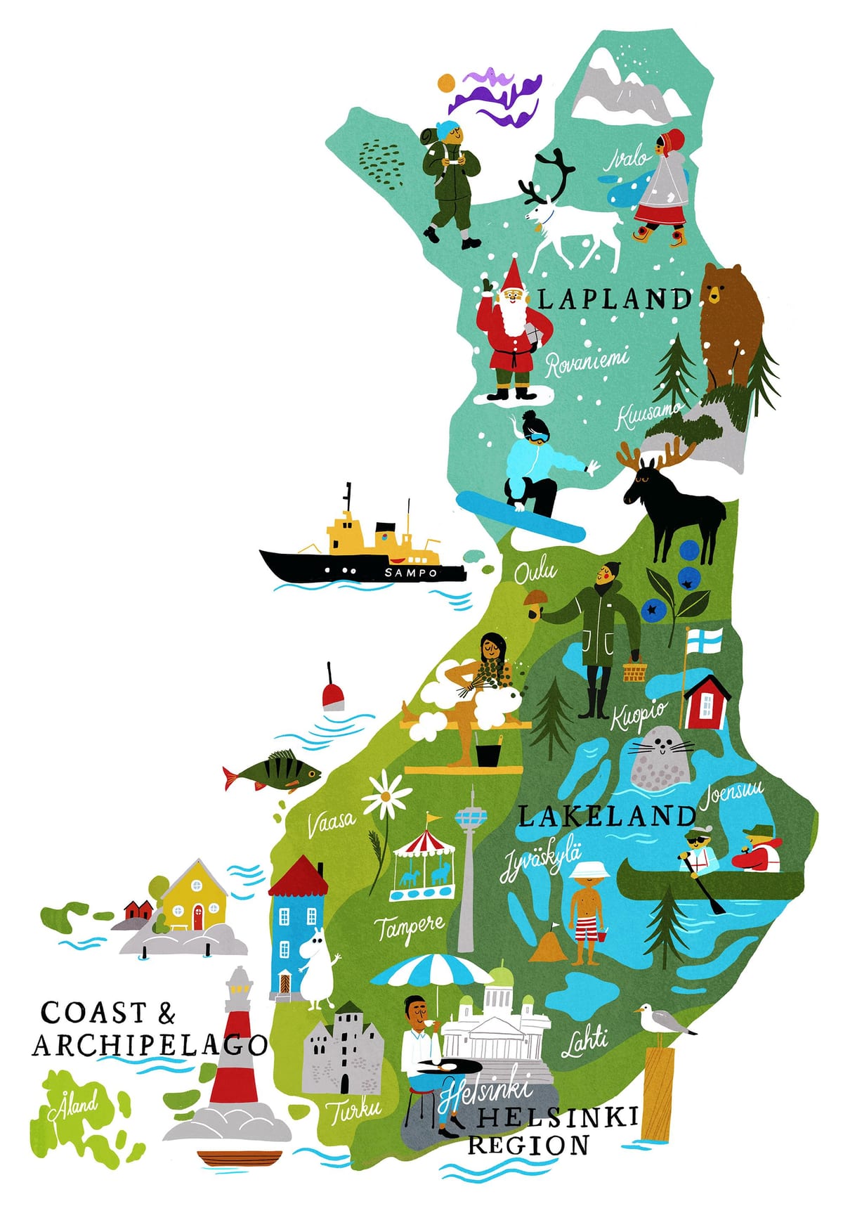 Finlandia mapa