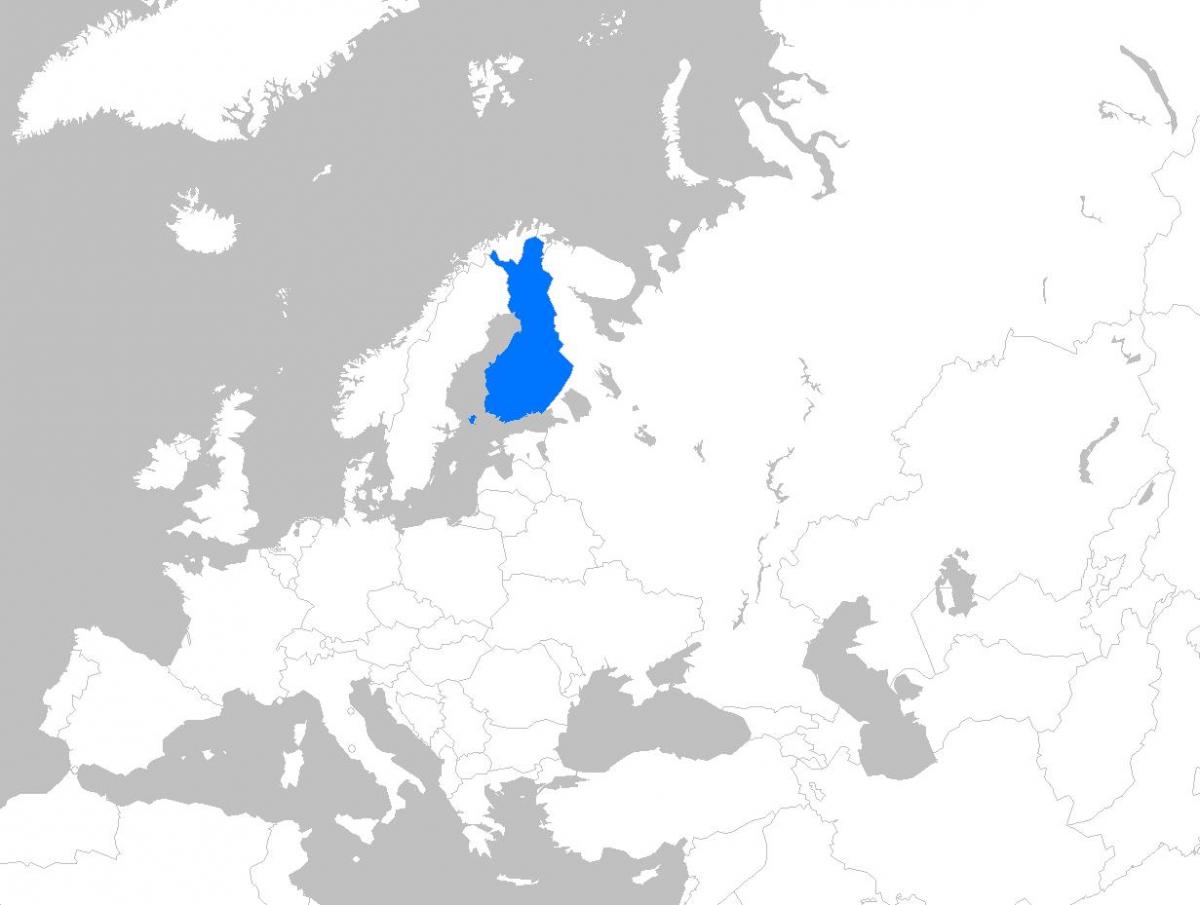 Finlandia na mapie Europy