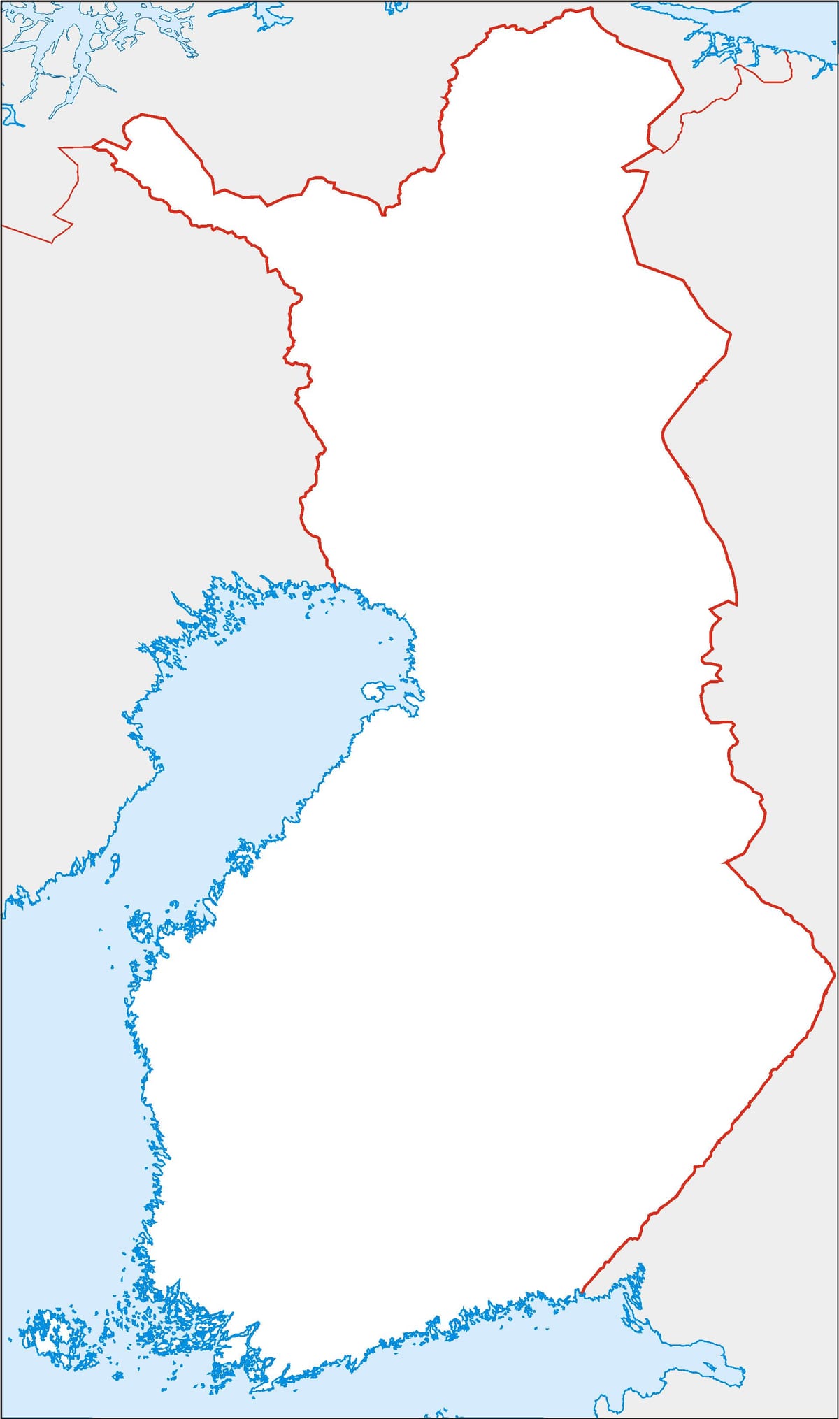 pusta mapa Finlandii