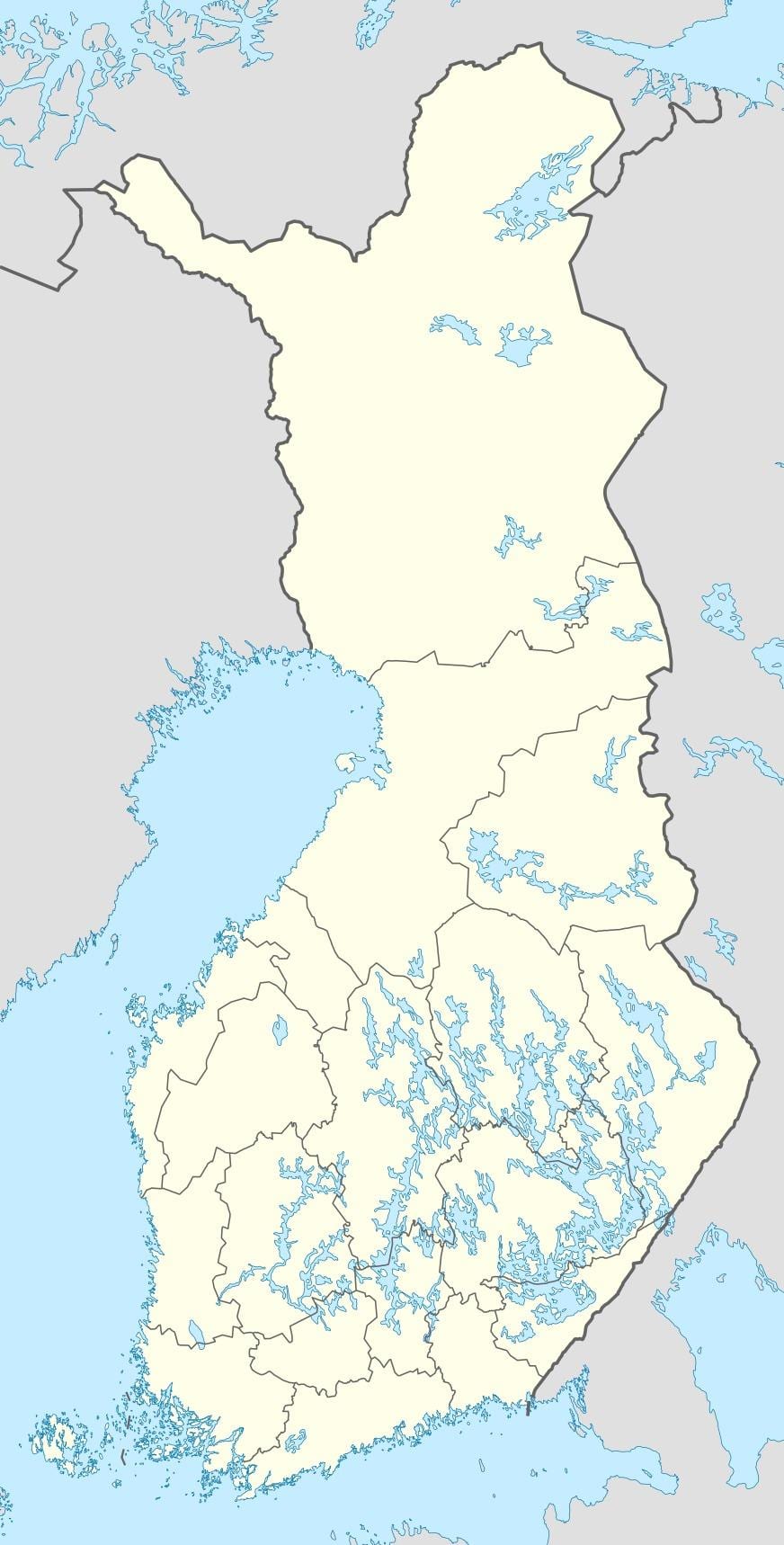 Finlandia lokalizacja mapie 