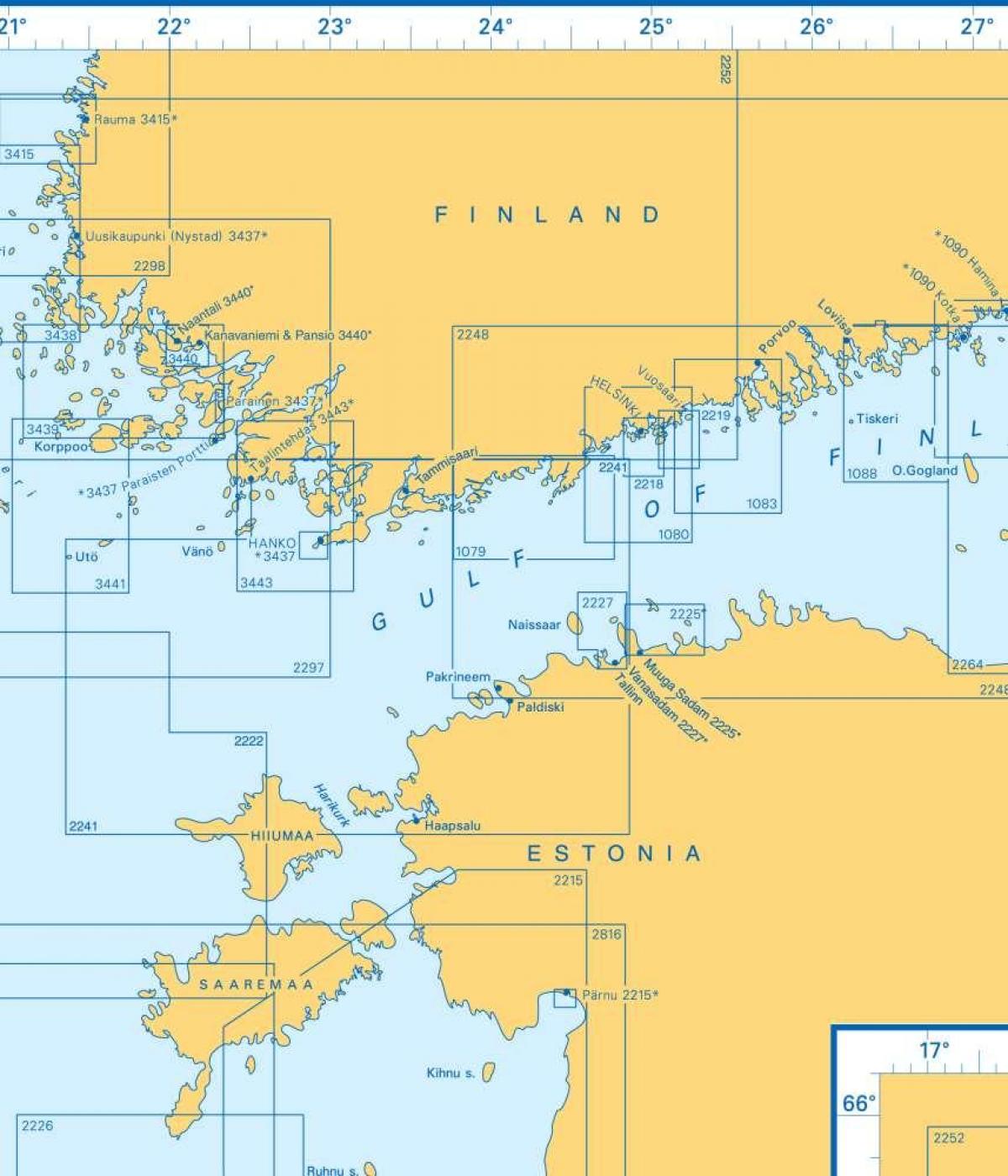 Mapa zatoki Fińskiej 