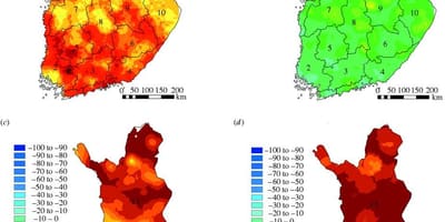 Mapa Finlandii klimat