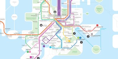 Mapa Finlandii metra