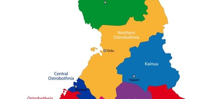 Finlandia prowincjach mapie
