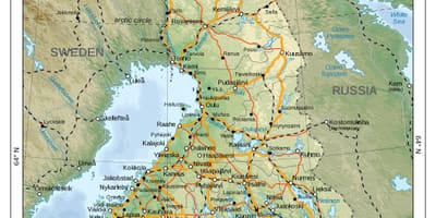 Mapa Finlandii
