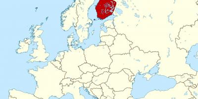 Mapa świata pokazująca Finlandii